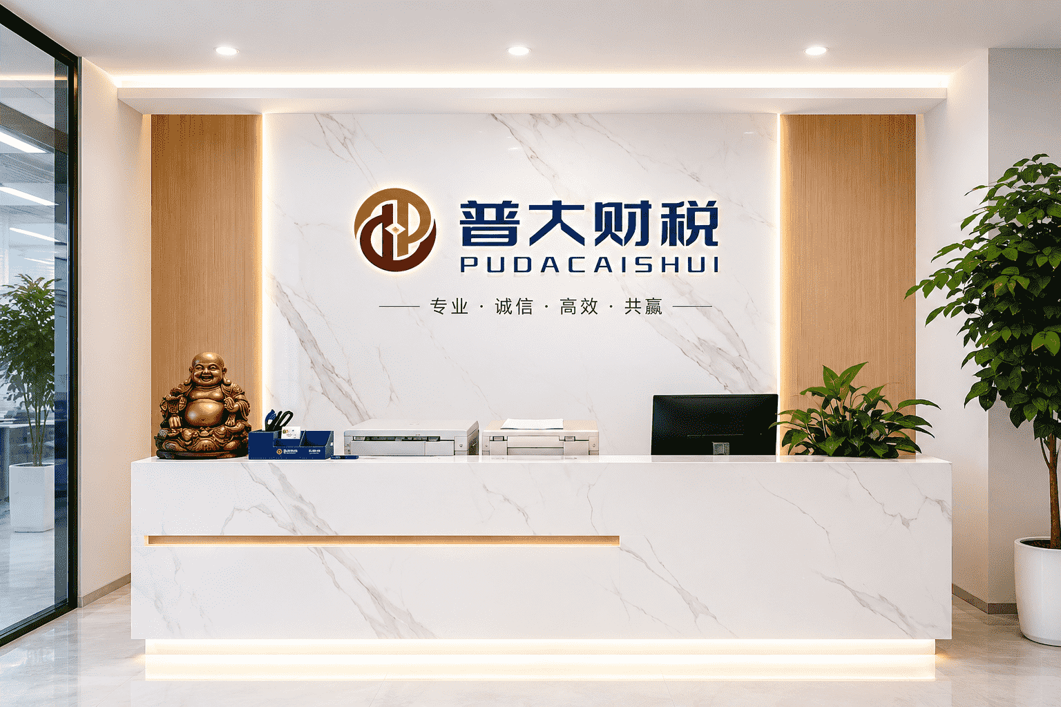 普大财税重庆办公室前台 — 重庆代理记账公司·专业·诚信·高效·共赢